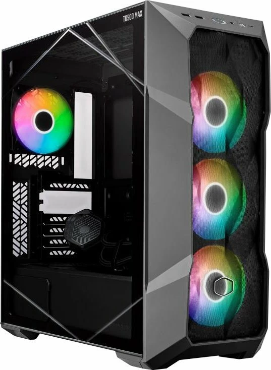 Kasë Cooler Master TD500 MAX ARGB TD500V2-MGNN85-SL0, Midi Tower ATX/e-ATX, me PSU GXII 850W ATX 3.0, AIO Atmos 360, USB-C, zezë