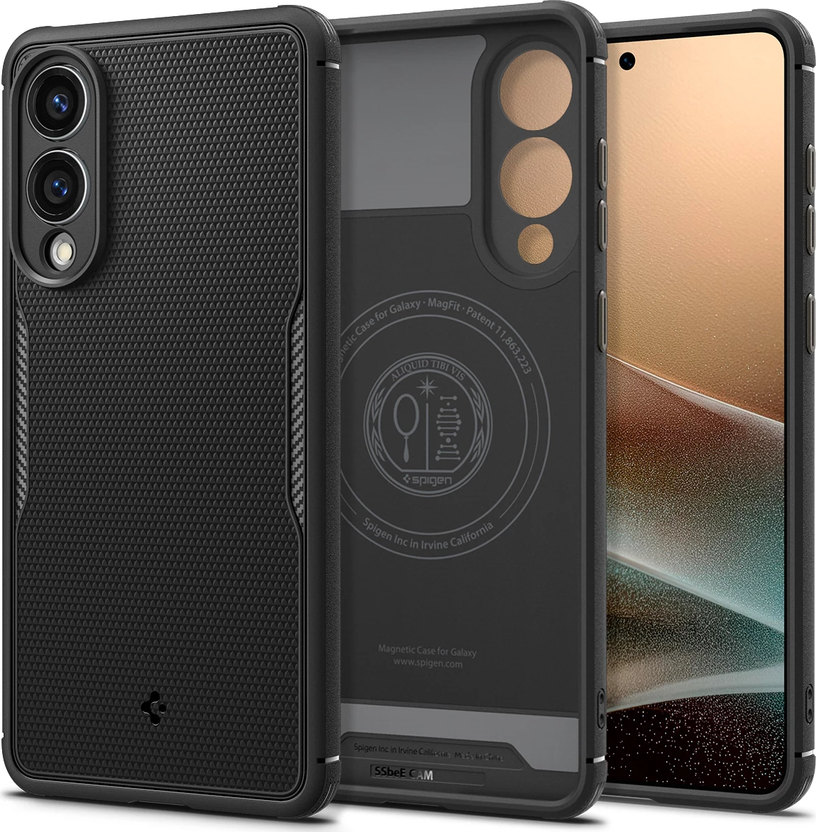 Mbështjellës Spigen Core Armor Mag për Samsung Galaxy S25 Edge, MagSafe, i zi