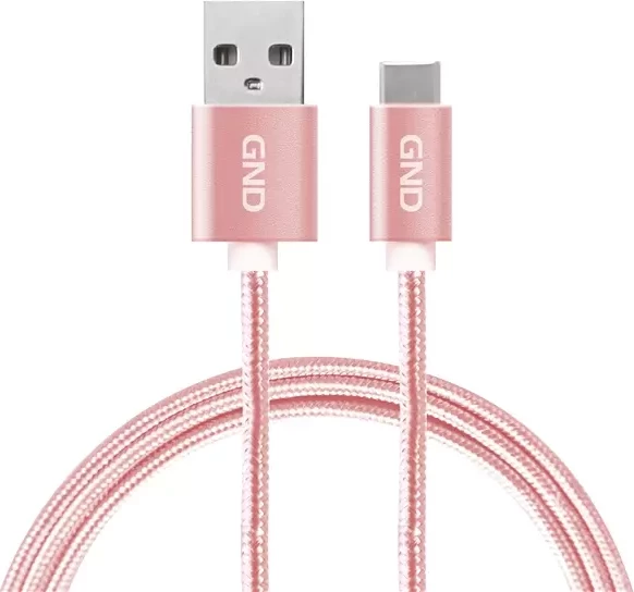 Kabllo Usb GND GNDUSBAC200MM06 (Pembe, 1m)