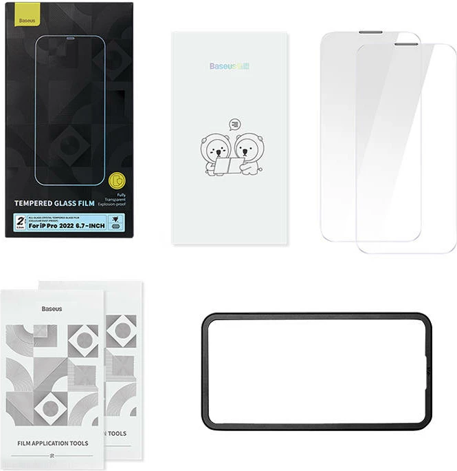 Xham i temperuar Baseus Crystal për iPhone 14 Pro Max, 0.3mm, set 2 copë