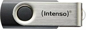 USB flash Intenso Basic Line 64GB, USB 2.0, swivel, zi/argjend