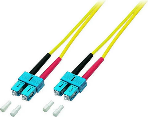 Kabllo fibër optike EFB Elektronik ECOFIBER SC-SC, OS2 single mode, 1 m, duplex, e verdhë