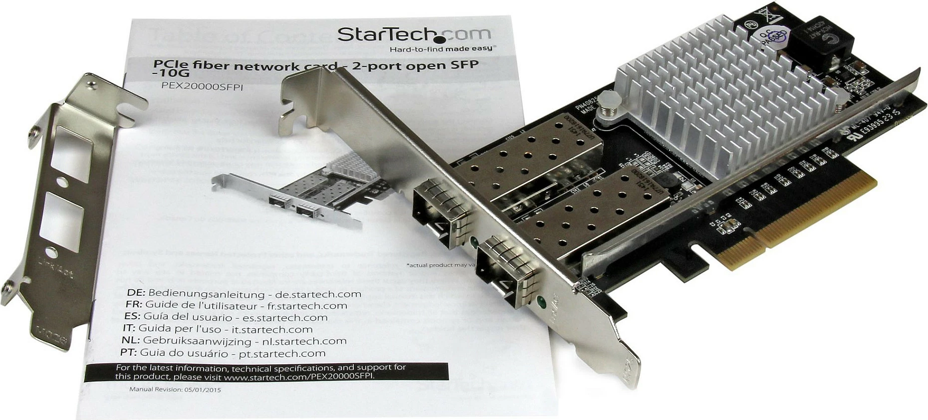 Kartelë rrjeti StarTech 2-Port 10GbE SFP+ PCIe, Intel chipset, e zezë/metalike