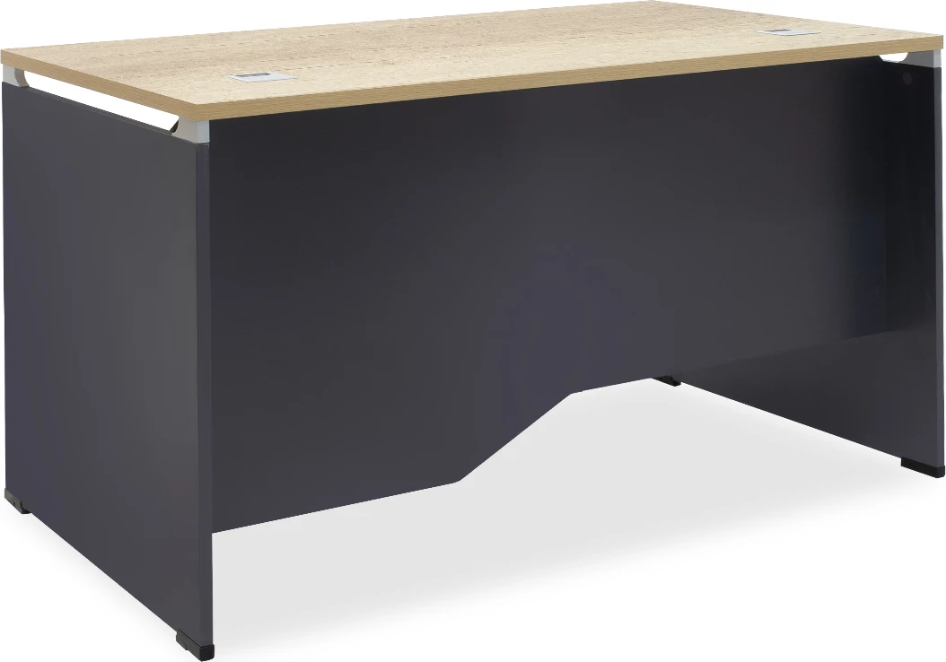 Tavolinë menaxheri Lotus, ngjyrë lisi-gri e errët, 120x80x75cm