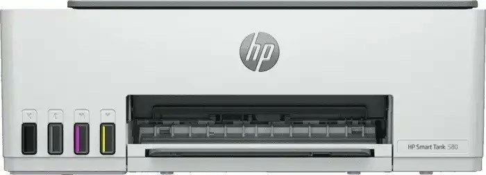 Printer multifunksional inkjet HP Smart Tank 580 (1F3Y2A) A4 CISS Wi‑Fi/Bluetooth/Ethernet/USB, e bardhë, me shishe boje