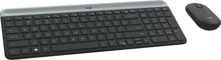 Set tastierë & Maus wireless Logitech MK470 Slim, DE-Layout, 920-009188, zi/gri