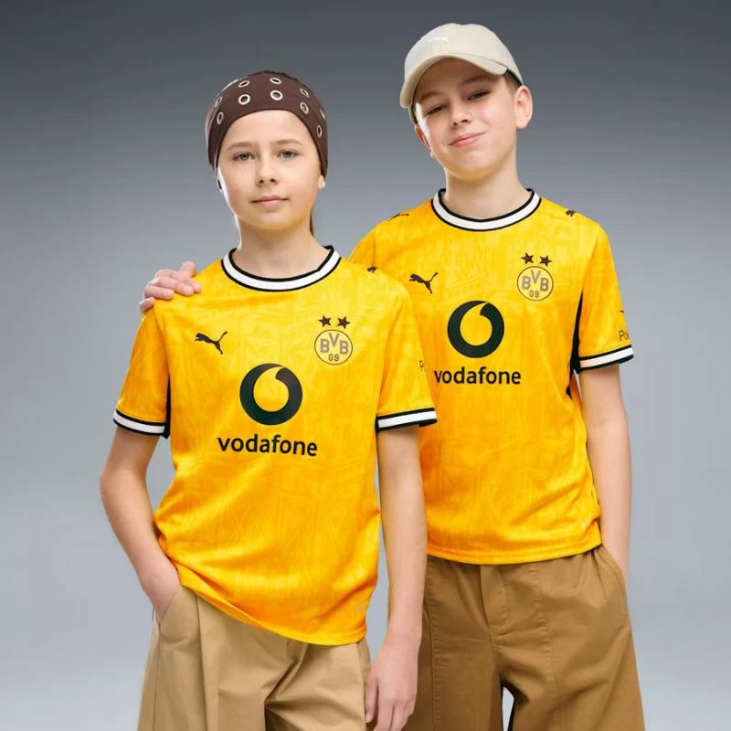 Fanellë futbolli për fëmijë Puma Borussia Dortmund Stadium Home 2026/27, junior