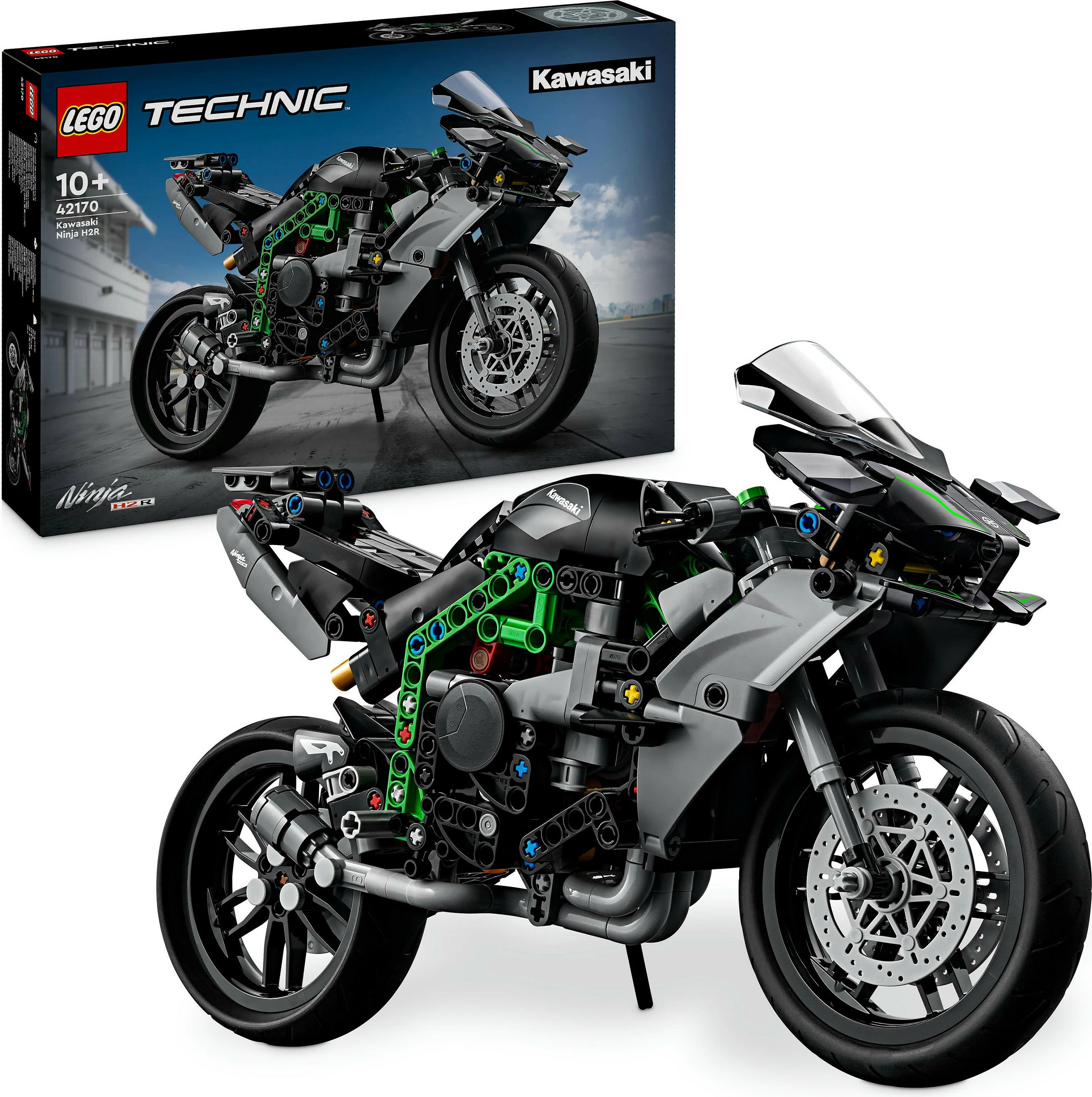 Set ndërtimi LEGO Technic Kawasaki Ninja H2R, 643 pjesë, shumëngjyrësh