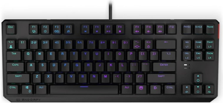 Tastierë Endorfy Thock TKL EY5A001 - USB,  e zezë