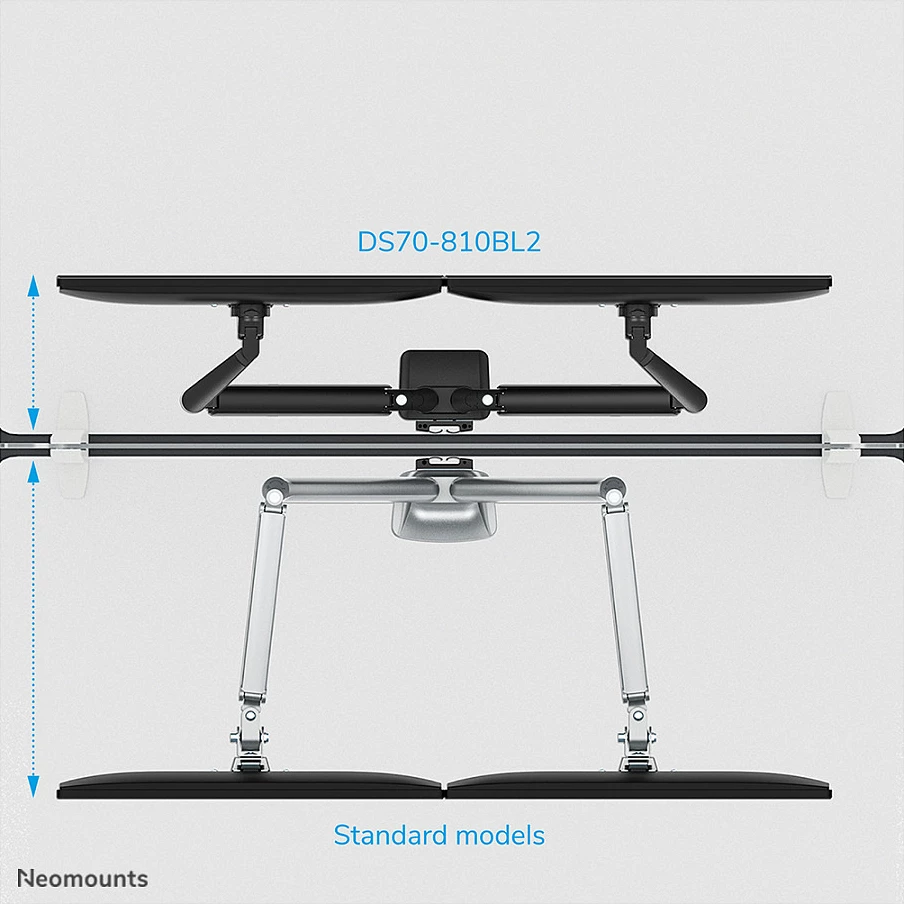 Krah monitori Neomounts DS70-810BL2, Newstar, 9 kg, 32", i zi