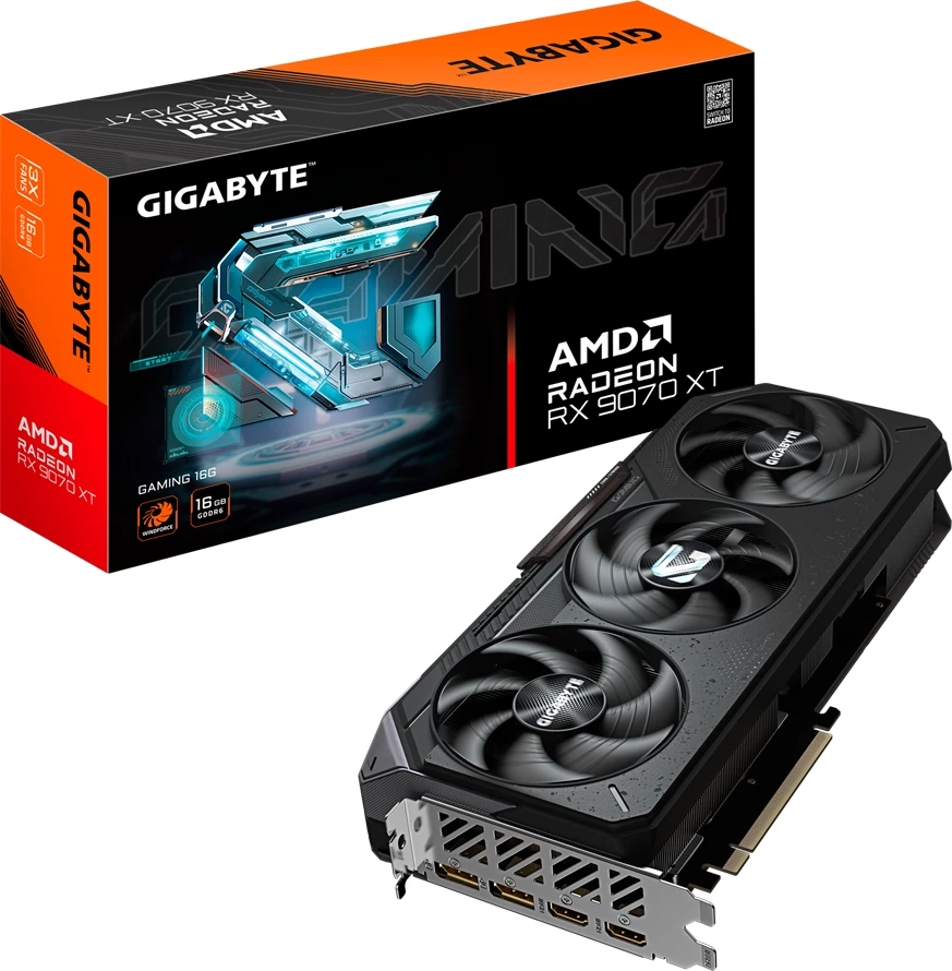Kartelë grafike GIGABYTE Radeon RX 9070 XT GAMING 16G 16GB GDDR6 PCIe 5.0 (2xDP, 2xHDMI)