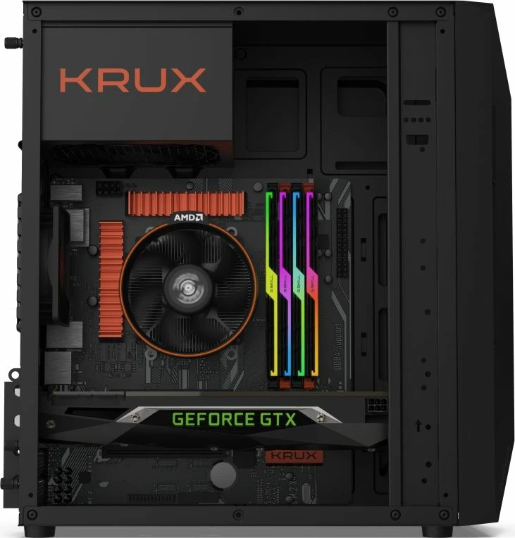 Kasë Krux Astro ARGB KRX0016, Micro-ATX/Mini-ITX, pa furnizues rryme, e zezë