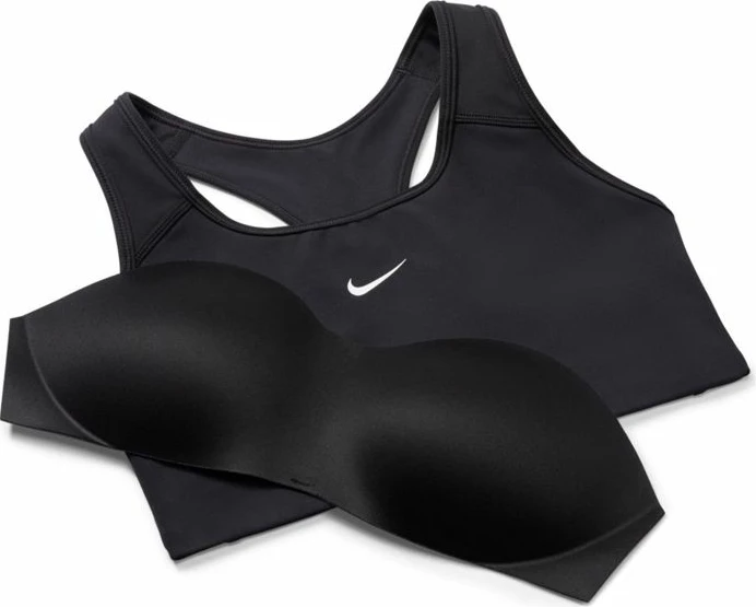 Nike Swoosh Bra për Femra, ngjyrë e zezë