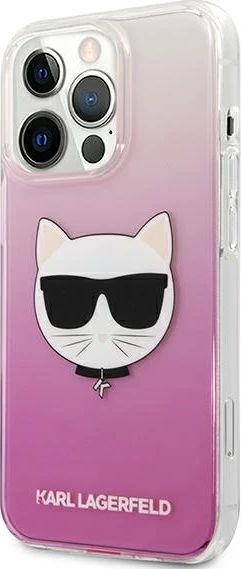 Mbështjellës Karl Lagerfeld KLHCP13XCTRP për iPhone 13 Pro Max, hardcase, rozë