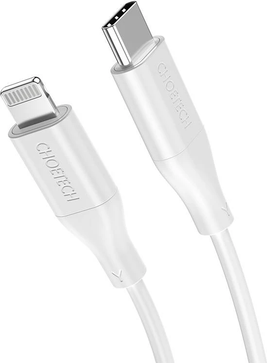Kabllo Choetech IP0040 USB-C në Lightning, 1.2m, e bardhë