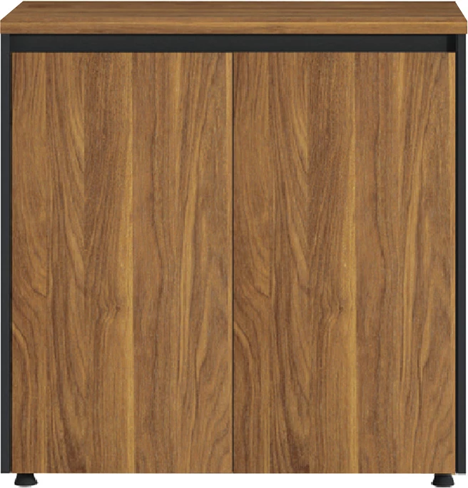 Komodina të ulëta për zyre Oscar, ngjyrë arrë-antracit, 200x40x80cm