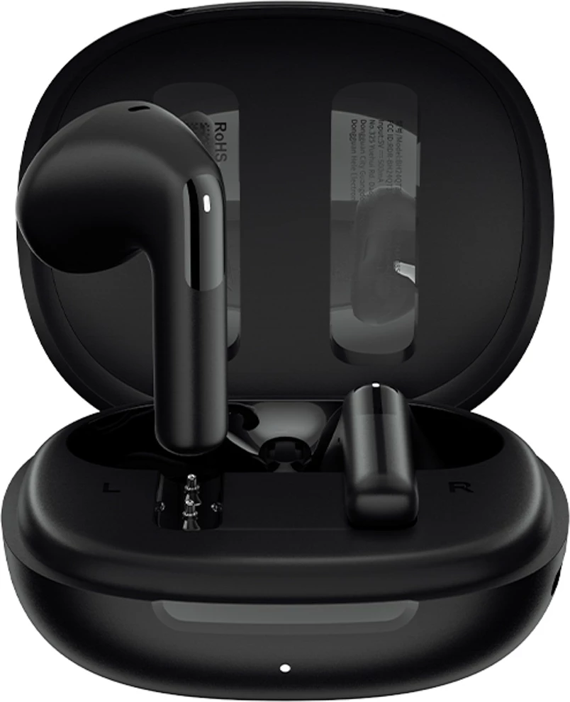 Kufje TWS QCY AilyBuds E10, LDAC Hi-Res, Bluetooth 5.4, ENC, IPX4, USB-C, të zeza