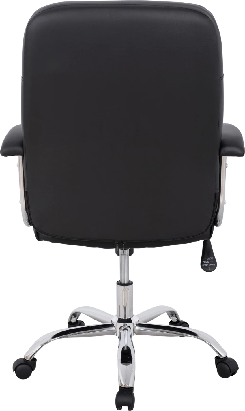 Karrige zyre ekzekutive FH1113 me PU të zezë dhe bazë kromi 62x62x104 cm