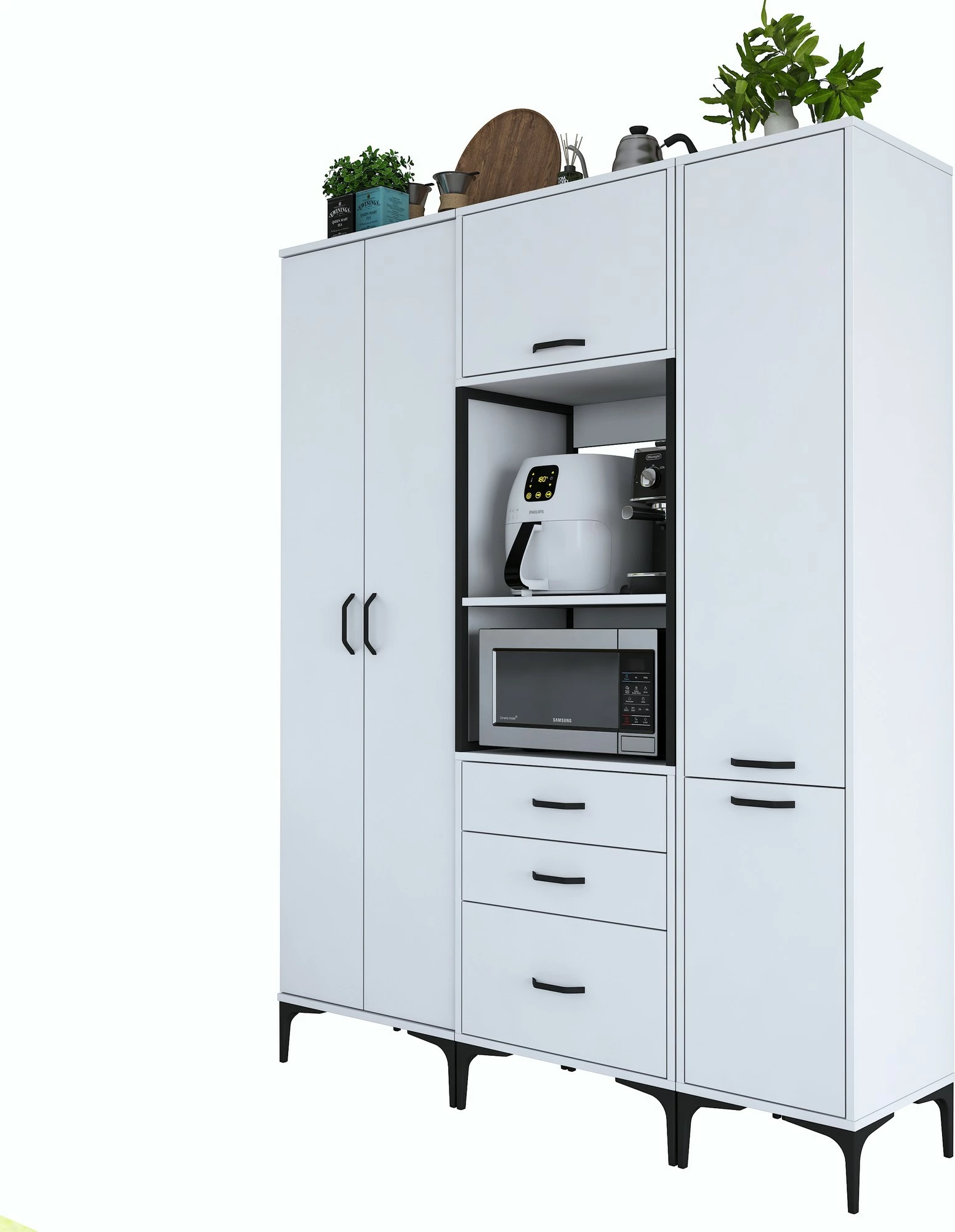 Dollap multifunksional, ngjyrë e bardhë, Skye Decor, JE144 - 3114