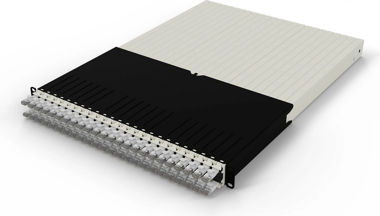 Sistem menaxhimi kabllosh për rack PATCHBOX patchbox.one 30RU, Cat6a STP, 24x kabllo 1.8m, e bardhë