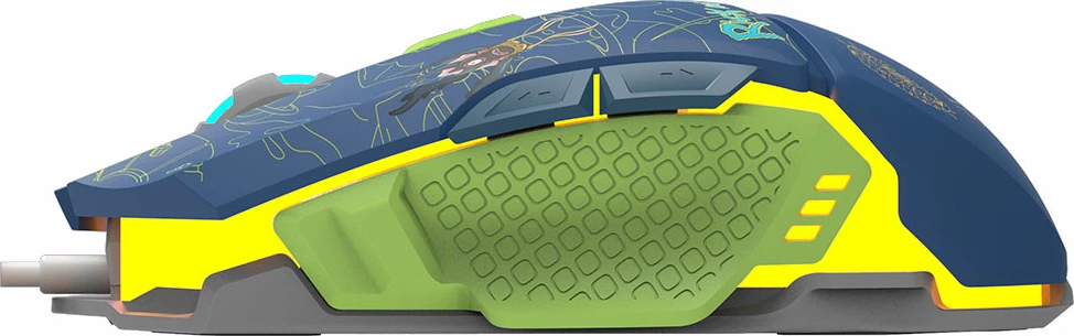 Maus gaming RGB Spawn Rick and Morty, 12800 DPI, 7 butona, USB-A me kabllo, blu