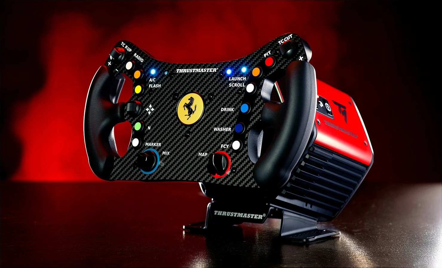 Timon garash Thrustmaster T818 Ferrari 488 GT3 DD Force Feedback, USB, për PC, zi/kuq