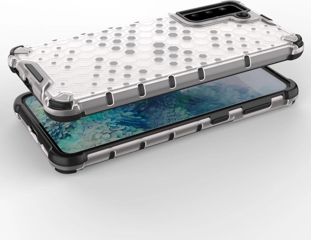 Mbështjellës Hurtel Honeycomb Case armor për Samsung Galaxy S21+ 5G, Blu