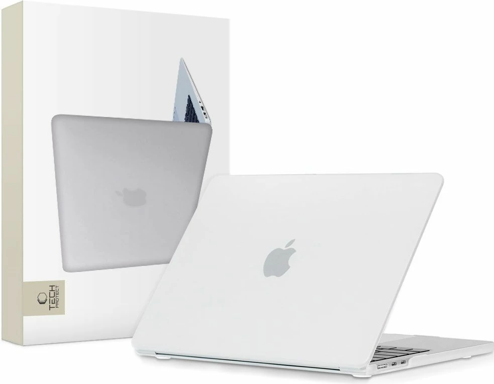 Mbështjellës Tech-Protect SmartShell për MacBook Air 13" M2/M3 2022-2024, gjysmë-transparent