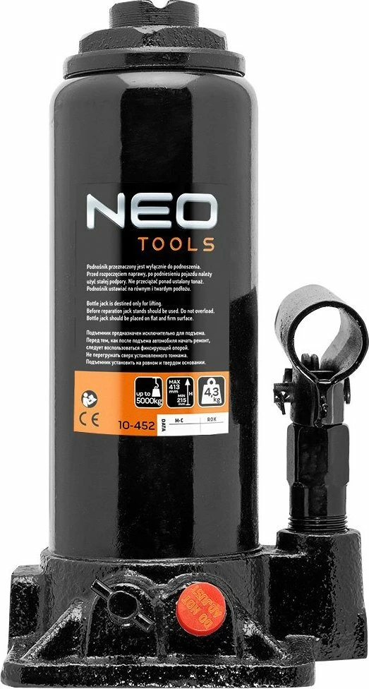 Kriko hidraulike Neo Post Lift 5 t, 215-413 mm, 4.3 kg, CE, e zezë