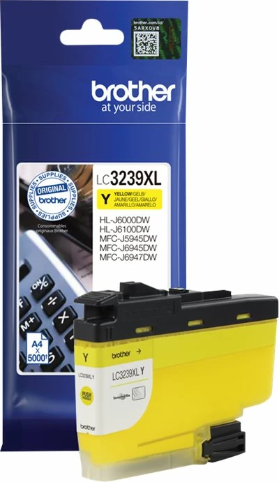 Toner Brother LC3239XLY, Yellow, high yield, për printer Brother HL-J6000DW/HL-J6100DW/MFC-J5945DW/MFC-J6945DW/MFC-J6947DW