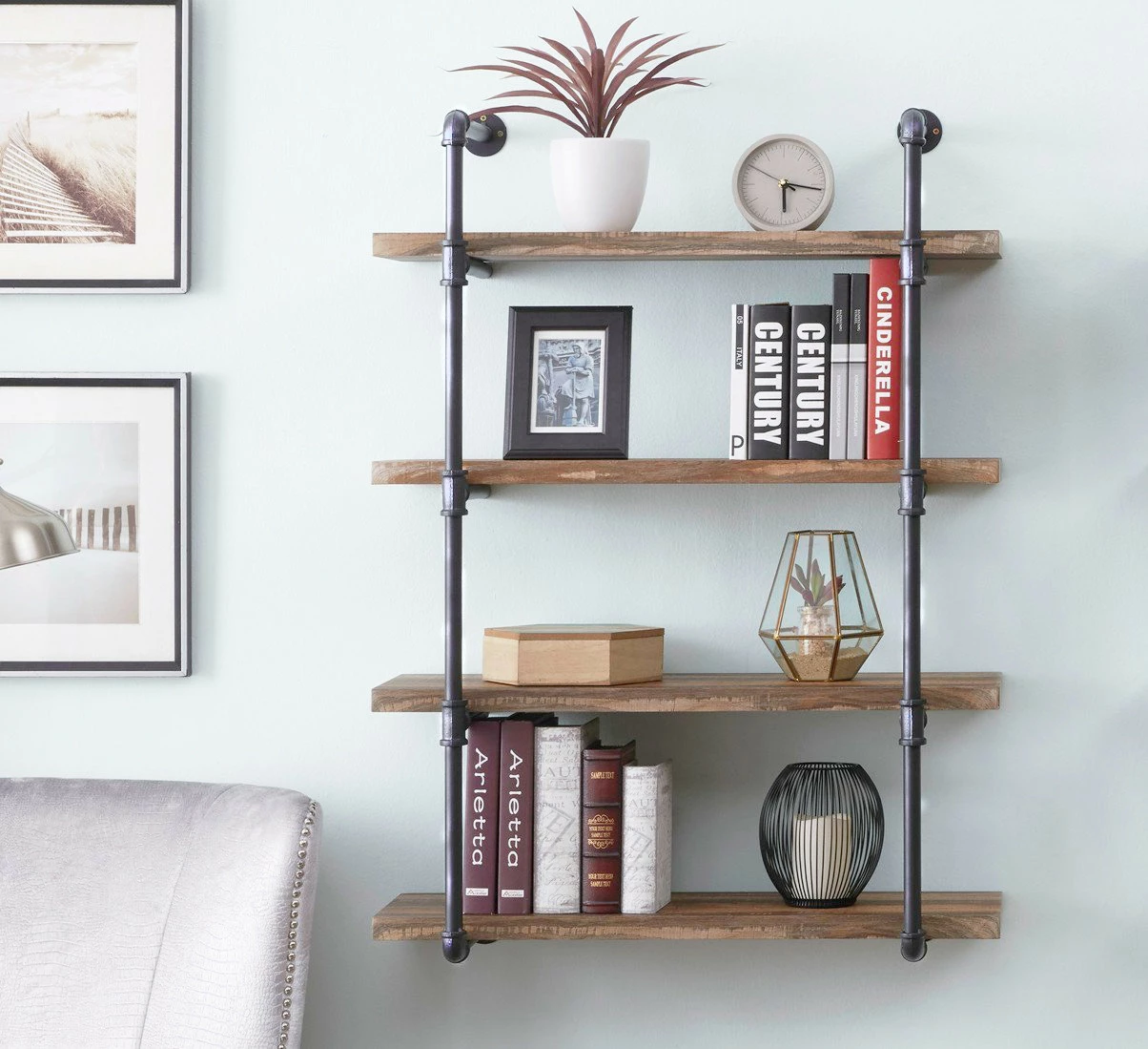 Raft muri me tuba, ngjyrë arre e zezë, Boruraf106