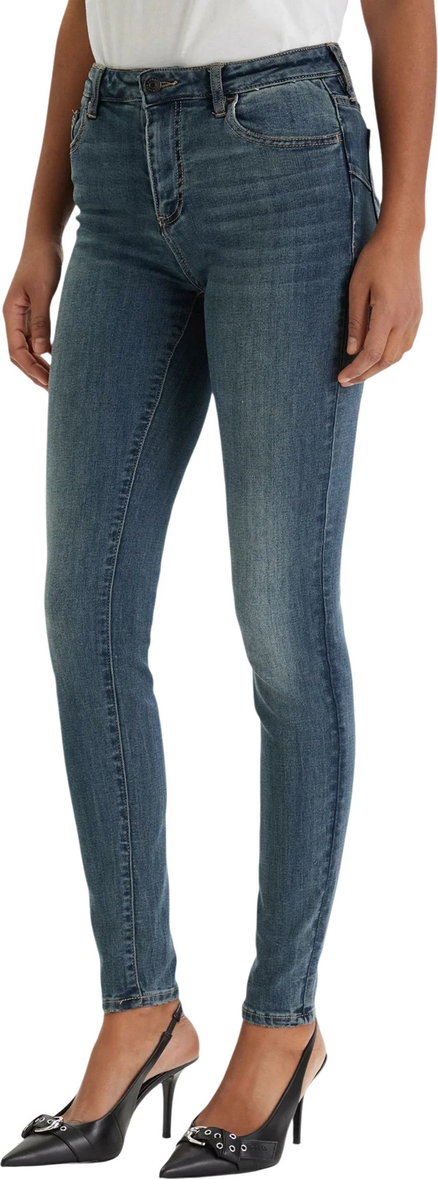 Xhinse skinny për femra Armani Exchange XW000129 AF10863, denim e errët