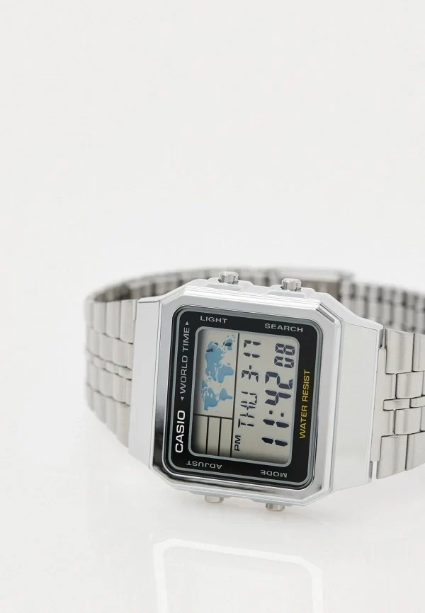 Orë dore Casio A500WA-1, e argjendtë