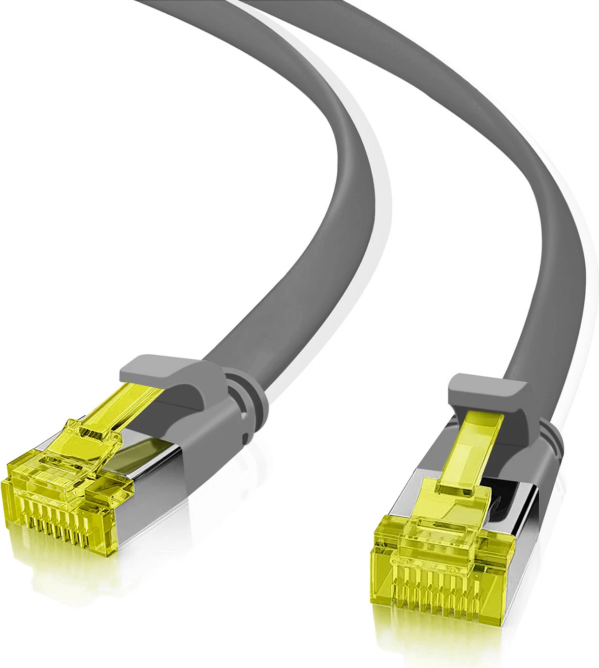 Kabllo rrjeti Helos 205226, Cat6a, 15 m, RJ-45 në RJ-45, e sheshtë, U/FTP, gri