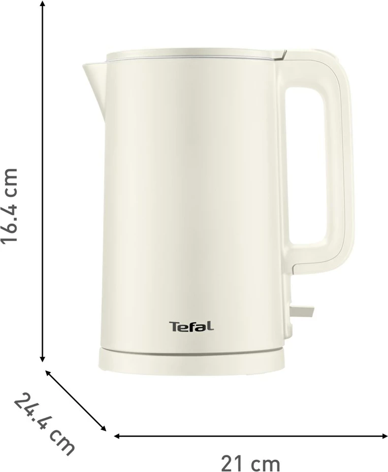 Ibrik elektrik Tefal KO140AE0, 1.5 L, 1500 W, Bardhë