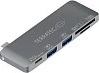 Adapter/Hub USB-C TerraTec Connect C7, 2x USB-A + USB-C PD, lexues kartelash, gri