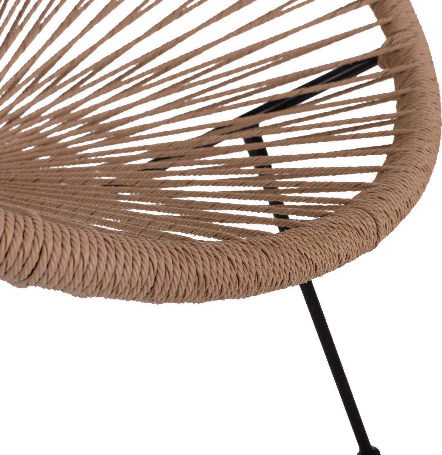 Karrige ACAPULCO lloj foleje, metal i zi & rattan natyral, FH5871.01, 70x73x79Hcm 2