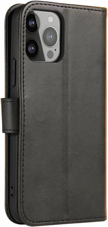 Kapak magnetik me portofol Hurtel për Tecno Pop 7, i zi