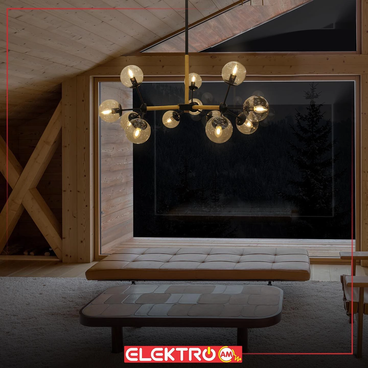 Abazhur klasik i varur me 12 llampa