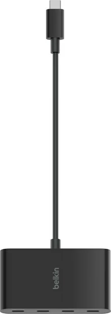Hub USB-C Belkin AVC018BTBK, 4 porta, 10000 Mbit/s, 100 W, Ngjyrë e zezë