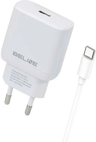 Karikues muri Beline BLNCB25C, 25W, GaN, me kabllo USB-C, Bardhë