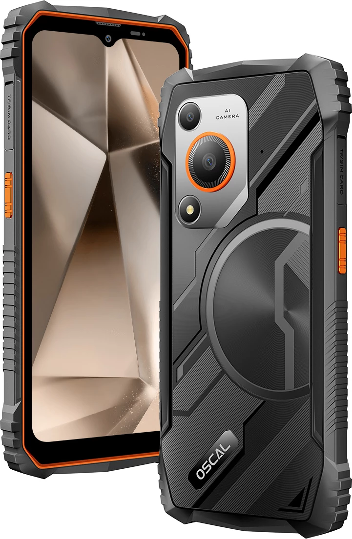Celular Oscal Marine 1 4GB RAM 128GB 5100mAh IP68/IP69K MIL-STD-810H, portokalli