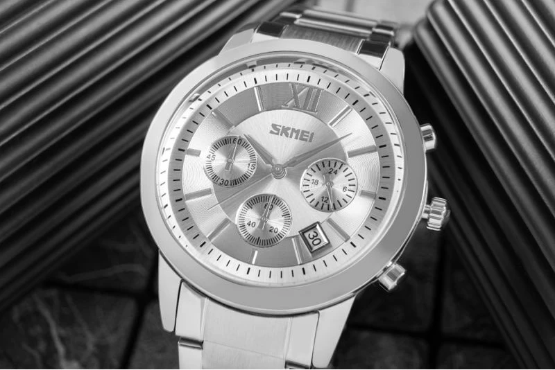 Orë dore për meshkuj Skmei, argjendi