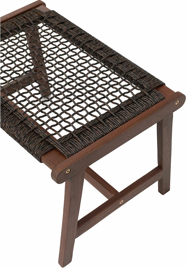 Stool Mesh, ngjyrë kafe antike, dru arre, 57x41x35.5cm