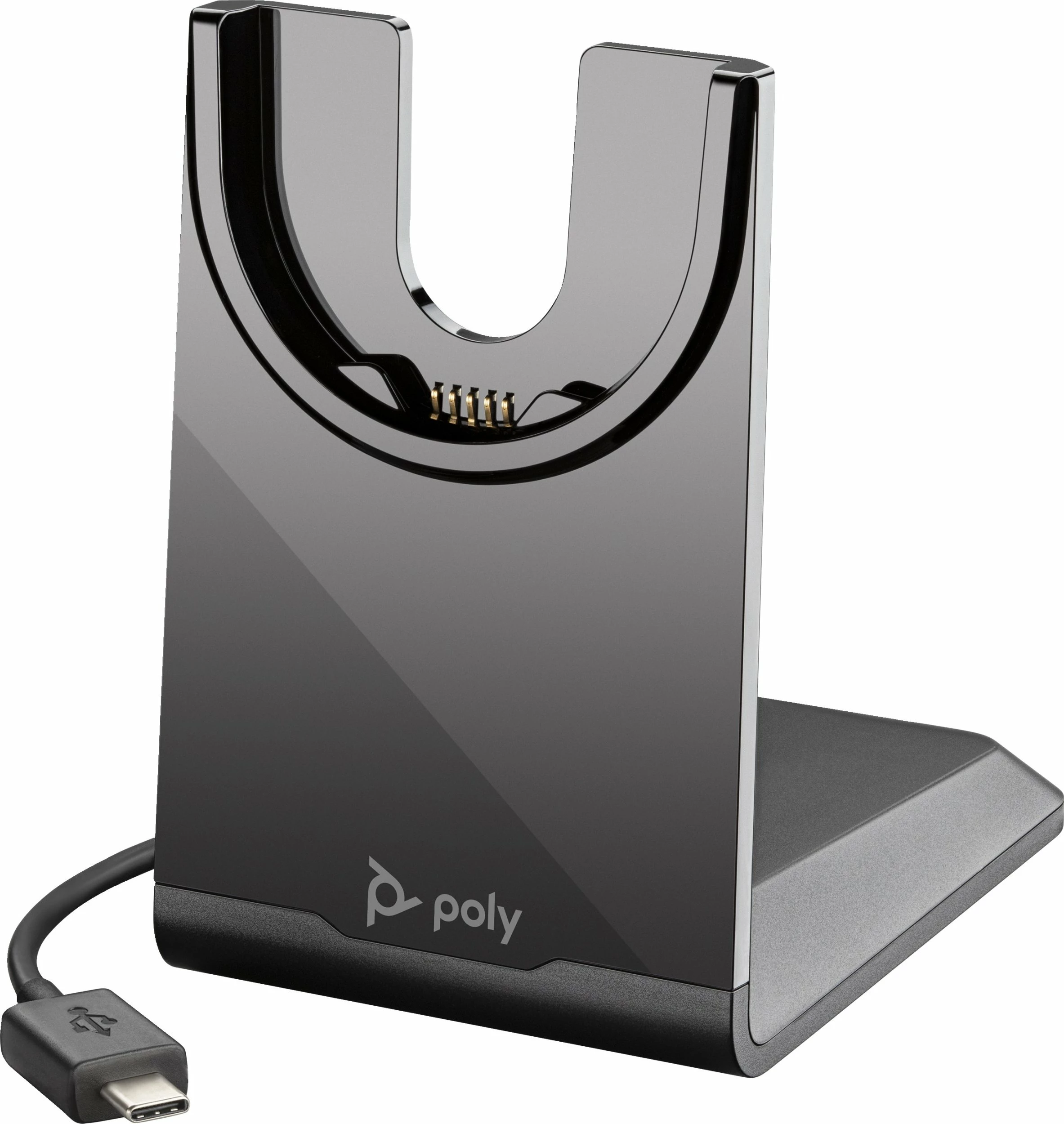 Kufje Poly Voyager Focus 2 9T9J5AA, Bluetooth 5.1, ANC, me stacion karikimi, të zeza