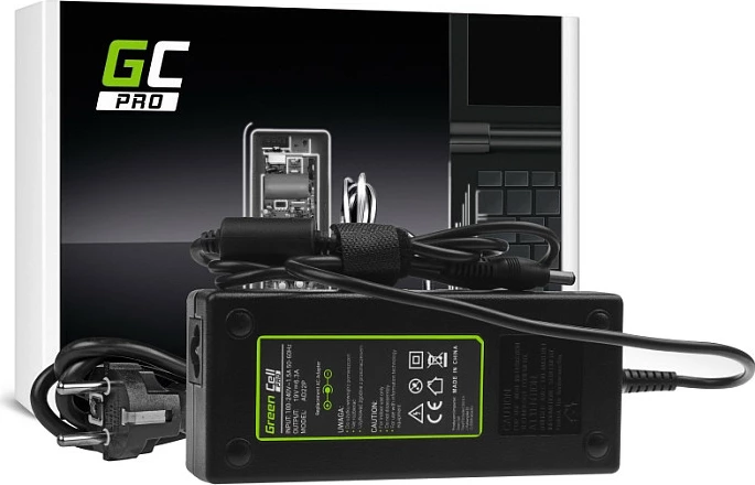 Adapter rryme për laptop Green Cell PRO, 19V 6.3A 120W, për ASUS/MSI, i zi