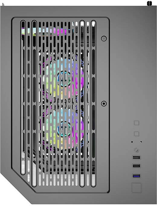 Kasë Darkflash FT350 me 5 ventilatorë ARGB, Mini Tower, e zezë