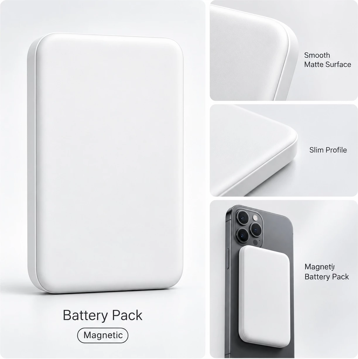 Power Bank Magnetik 10,000 mAh për Telefon – I Bardhë 9.99 EUR 2