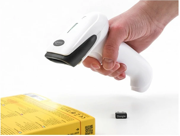 Skaner barkodi DeLOCK 1D/2D, Bluetooth 4.0, 2.4GHz, USB, i bardhë