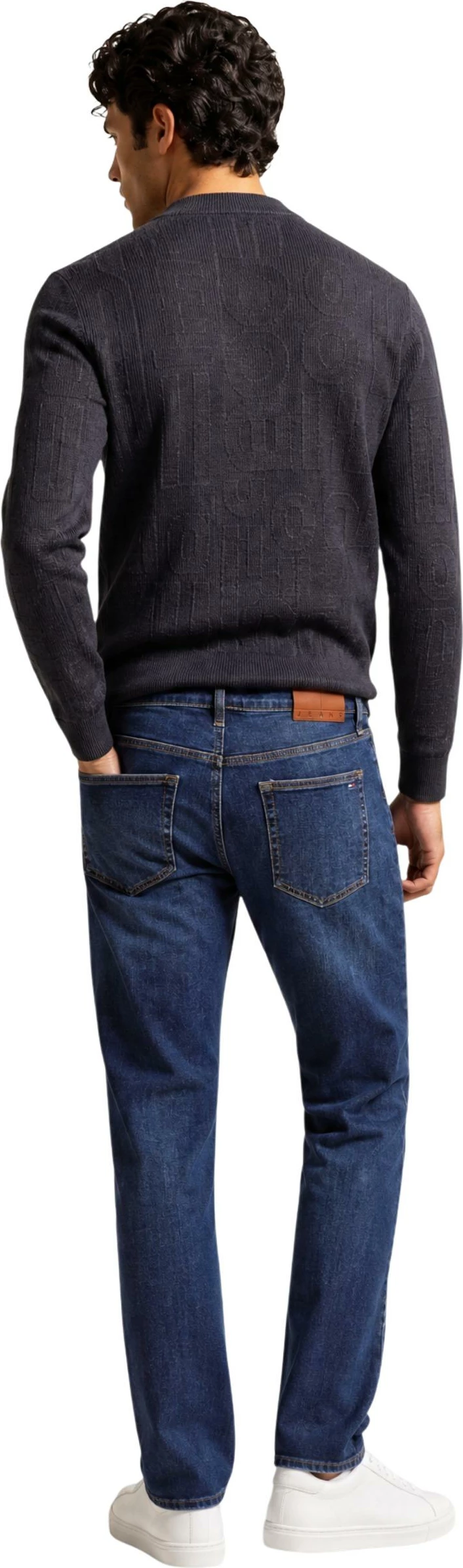 Xhemper për meshkuj Guess Nestor CN Allover LO M6BR23 Z1373, i zi [Madhësia: XXL]